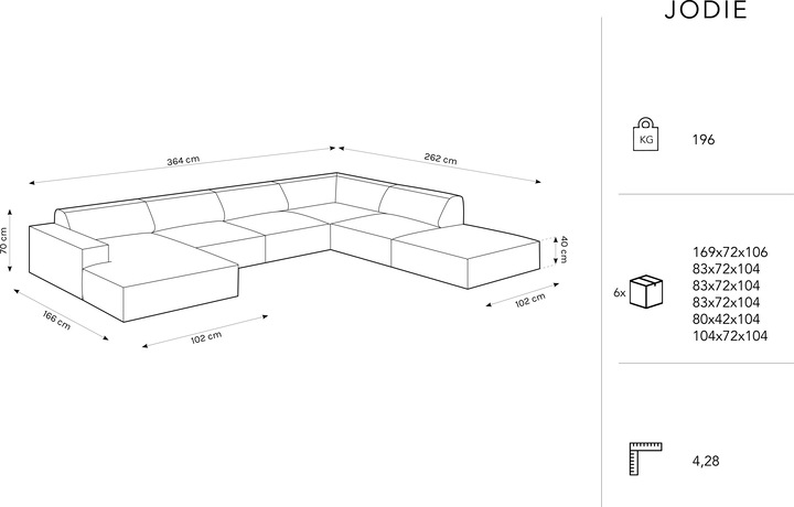 Actual product image Micadoni Jodie (Sofa landscape)