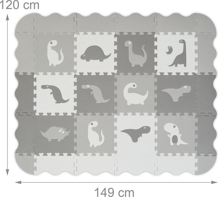 Relaxdays 30-piece puzzle mat (32 x 32 x 1 cm)