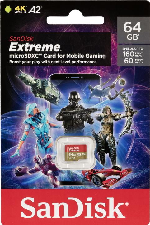 Produktbild SANDISK Extreme Mobile Gaming (64 GB, microSDXC, U3, UHS-I)