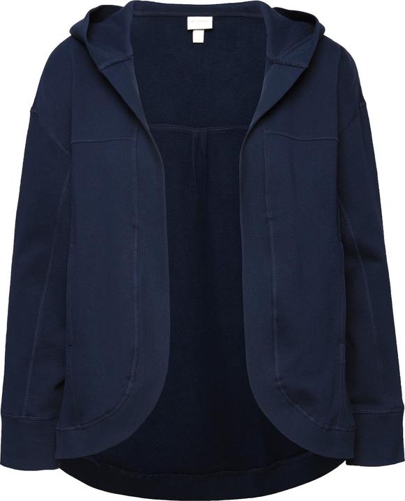 Image du produit Ulla Popken Veste à capuche en molleton de coton bio, coupe ouverte (50, 52)