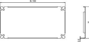 Actual product image Schneider Electric Mounting Plate Brackets, 250mm (Various)