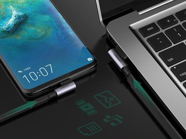 Image du produit Ugreen Câble de recharge rapide USB C à angle droit (0.50 m, USB 2.0)
