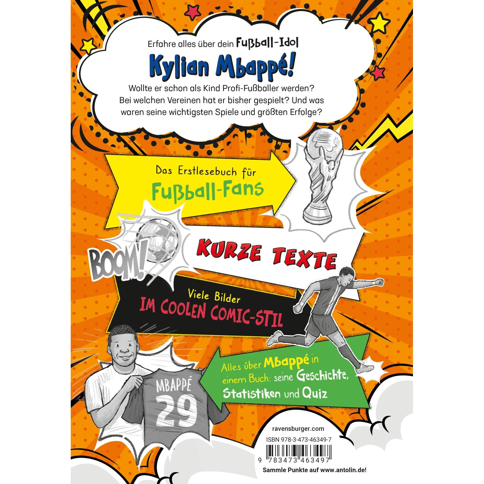 Thumbnail - Fussball-Stars - Alles über Mbappé, Kinderbücher von Simon Mugford, Ulrich Thiele, Dan Green