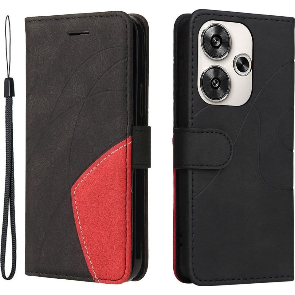 Cover-Discount Xiaomi Poco F6 - Dual-color Etui Hülle (Xiaomi Poco F6), Smartphone Hülle, Schwarz