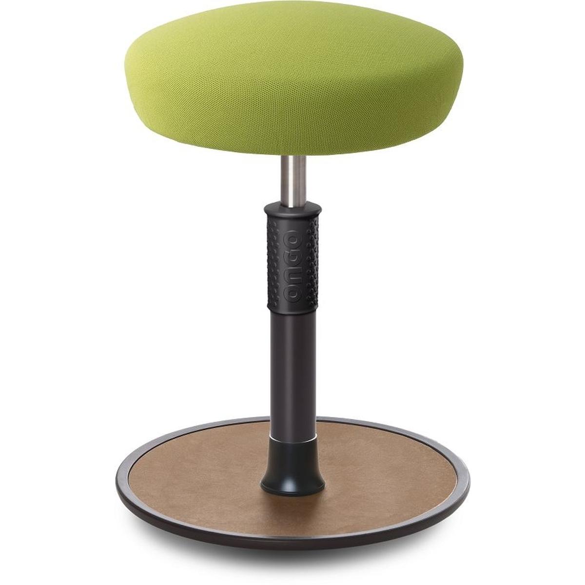 Ongo, Bürostuhl, Sitz- Stehhocker Free Regular Hutsitz Gestrick Hellgrün schwarz /Natur