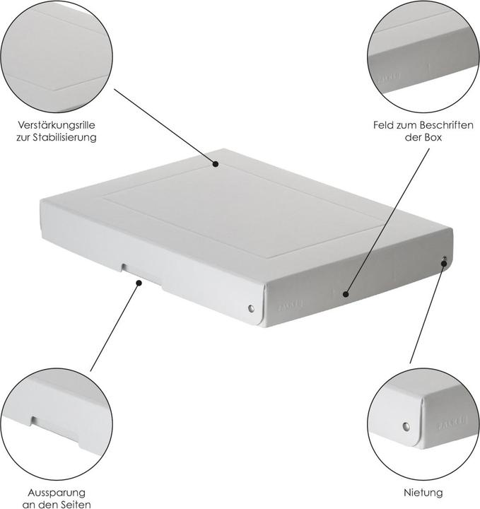 Actual product image Falken PURE Box Pro A4 40mm filling height white (A4)