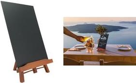 Produktbild Securit Tisch-Kreidetafel JUNIOR mit Staffelei, mahagoni