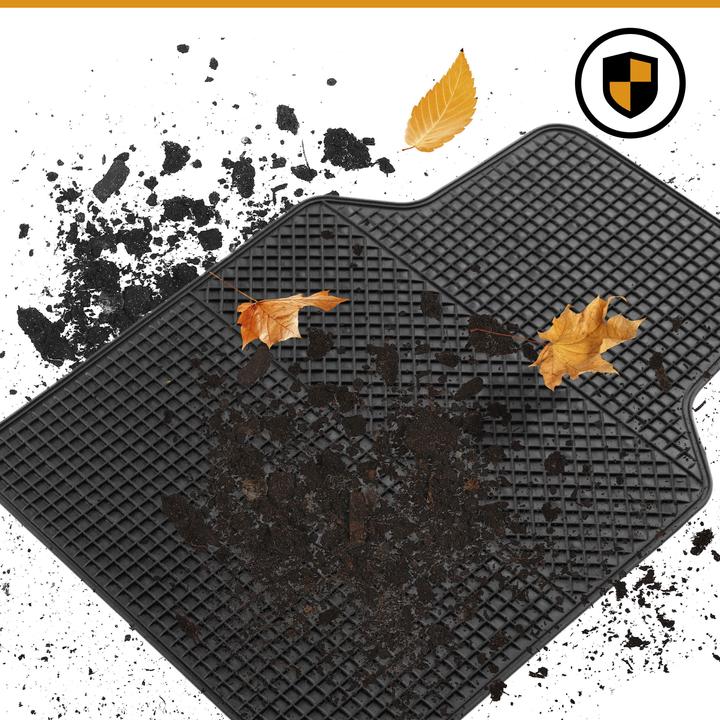 Produktbild Walser Universal Auto-Gummimatten-Set EVO, Automatten 4-teilig zuschneidbar Fussmatten (2 Vordermatten + 2 Rückmatten)