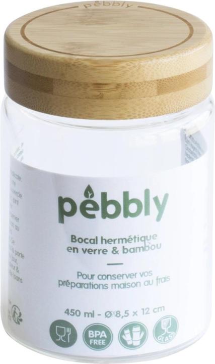 Immagine prodotto Pebbly Vaso di conservazione con coperchio di bambù 450ml (0.45 l)