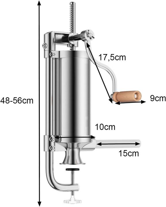 Produktbild Costway 3L Wurstfüller inkl. 4 Füllrohre