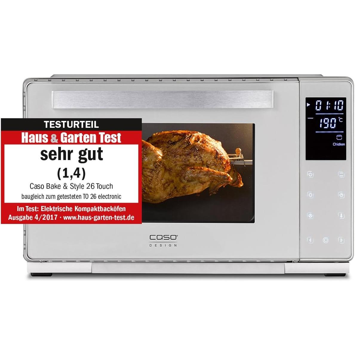 Caso Bake & Style 26 Touch, Miniforno, Argento