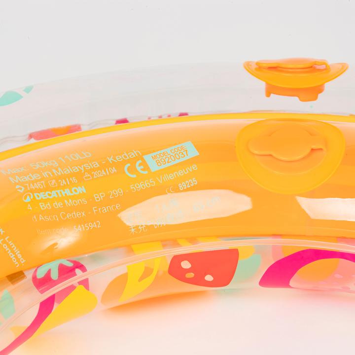 Actual product image Nabaiji Inflatable swim ring with nylon pattern