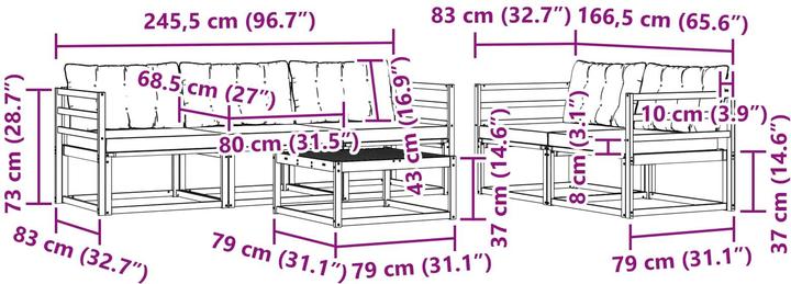 Produktbild vidaXL Outdoor-Sofa