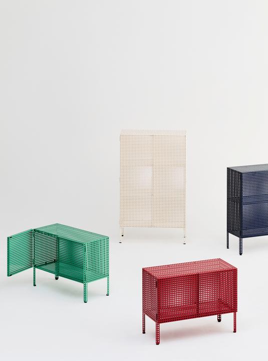 Produktbild HAY - Perforated Bodenschrank Klein - H 66,5cm - Eierschale
