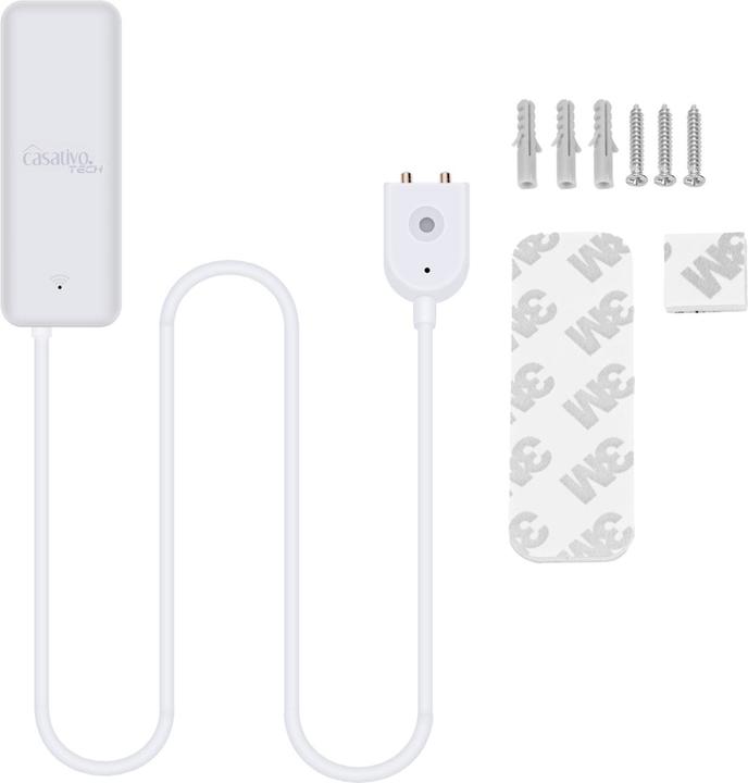 Casativo WLAN-Wassermelder mit externem Sensor, App-Steuerung