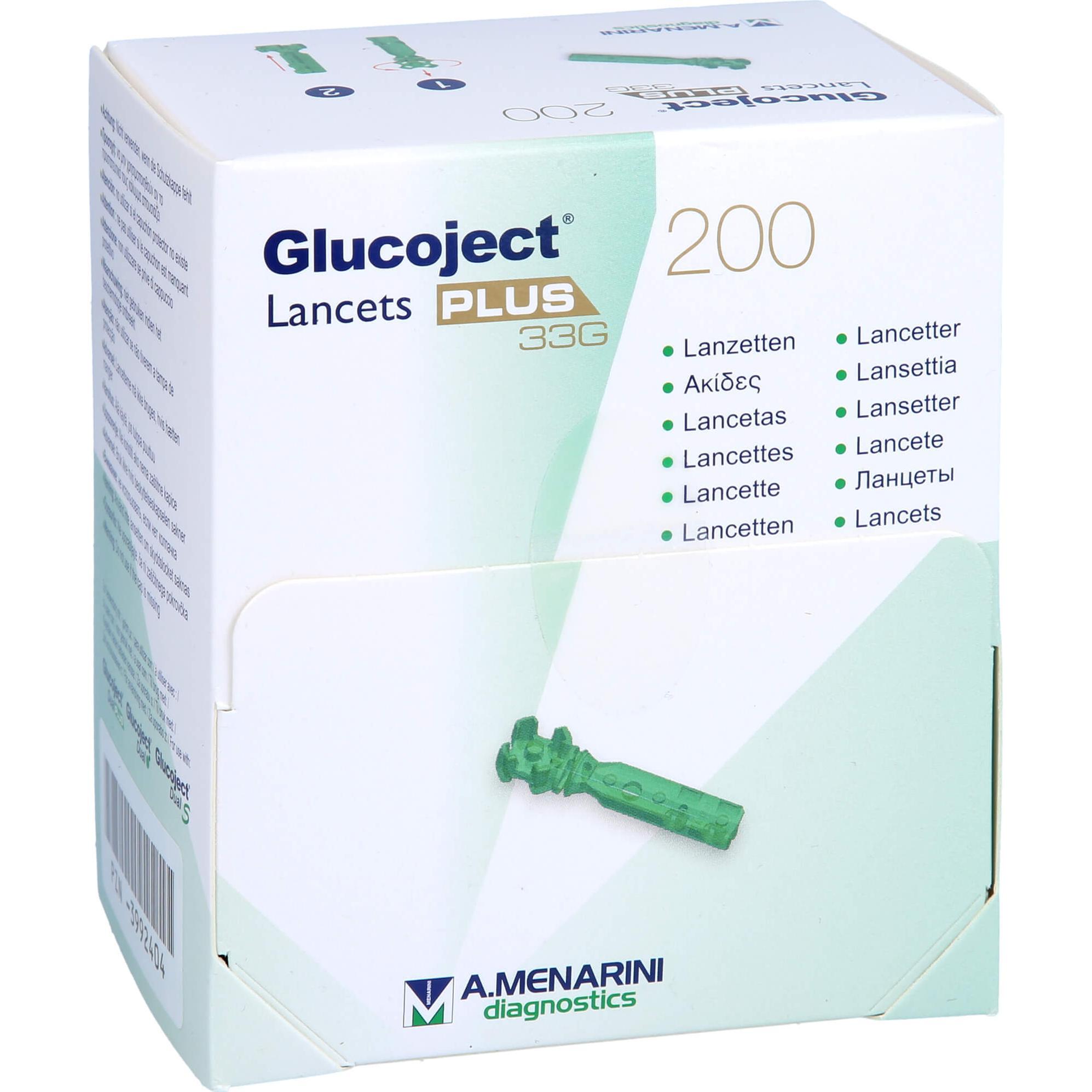 Berlin-Chemie, Bluttest, Glucoject Lancets PLUS 33G, 200 St LAN (Lanzette)