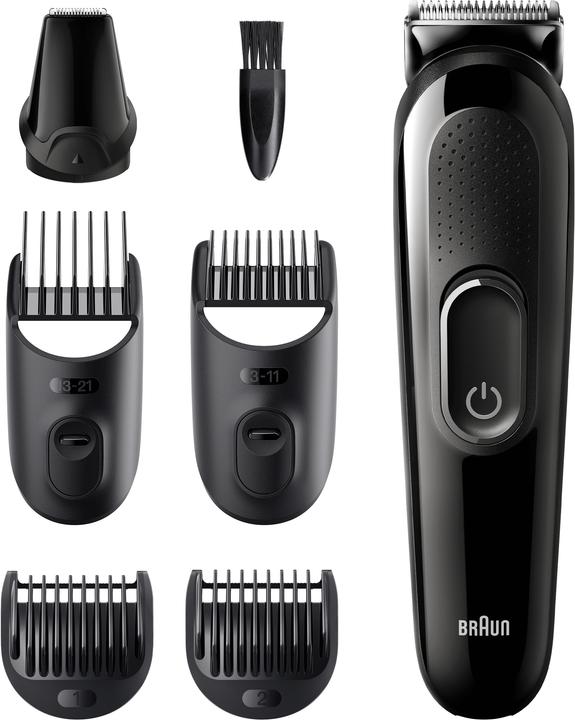 Actual product image Braun Multi-Grooming Kit 3 MGK3335, 6-in-1 Beard Trimmer for Men, 5 Attachments