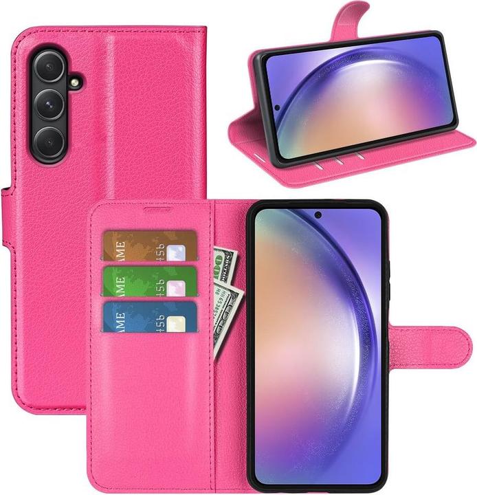 Productafbeelding Cover-Discount Galaxy A55 - Leren hoesje roze (Samsung Galaxy A55)