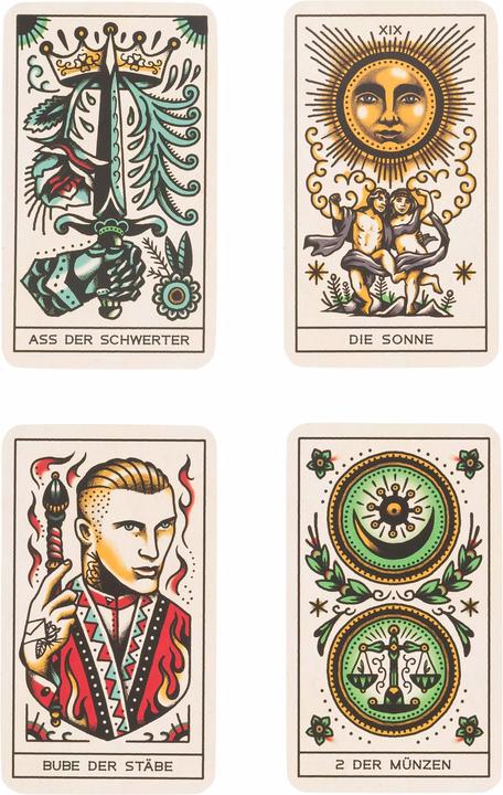 Actual product image Card game Tattoo Tarot - ink with depth