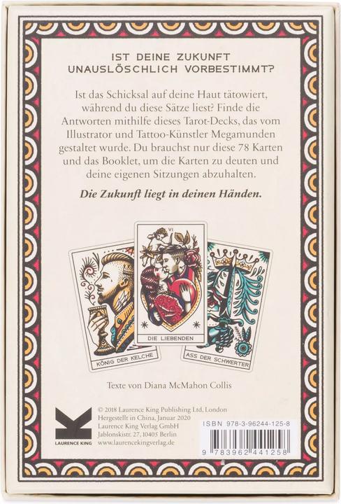 Actual product image Card game Tattoo Tarot - ink with depth