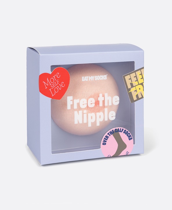 Produktbild Eat My Socks Free the Nipple Socken, weiss (One Size)