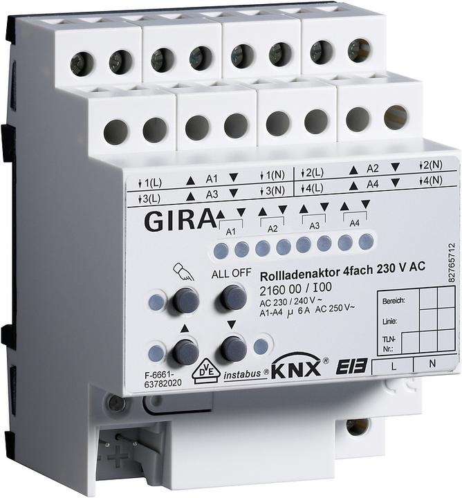 Actual product image Gira Shutter actuator KNX/EIB REG 216000 (Shutter actuator)