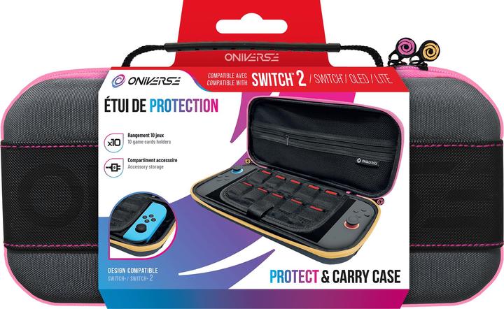 Image du produit Oniverse Trageetui für Nintendo Switch™ 2, Switch™ & Switch OLED™ - Gaming-Zubehör - Pink-Yellow (Switch, Switch OLED)