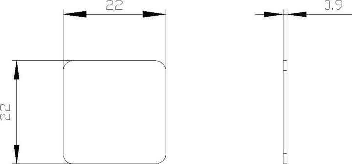 Produktbild Siemens Labeling plate 22x22mm, black