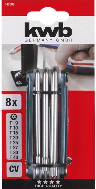 Actual product image kwb Hexagon spanner set 8 pieces (Pin-torx)