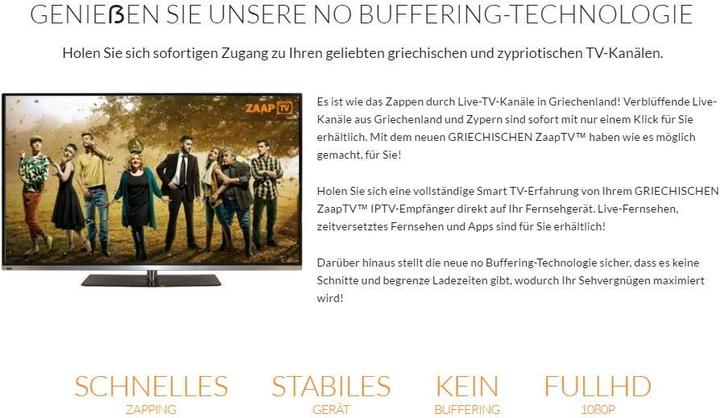 Actual product image ZaapTV Greek HD IPTV media player, WiFi (IPTV (ready))