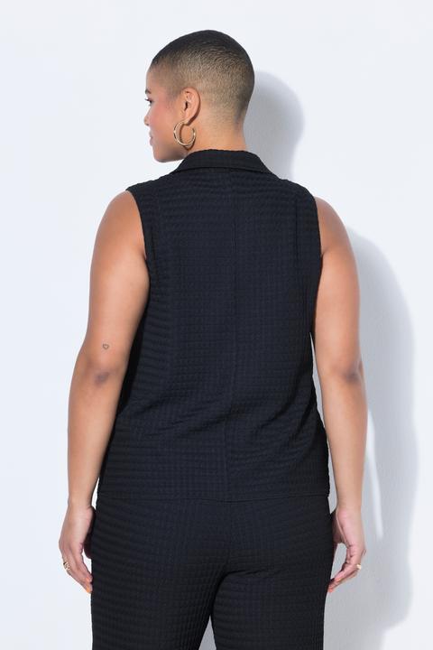 Immagine prodotto Studio Untold Blusa dal taglio aderente e smanicato con texture a nido d'ape e revers (50, 52)