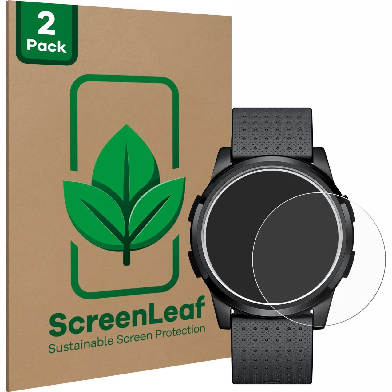 ScreenLeaf Schutzfolie nachhaltiger Displayschutz Displayschutzfolie Folie Klar Transparent, Smartwatch Schutzfolie, Tra...