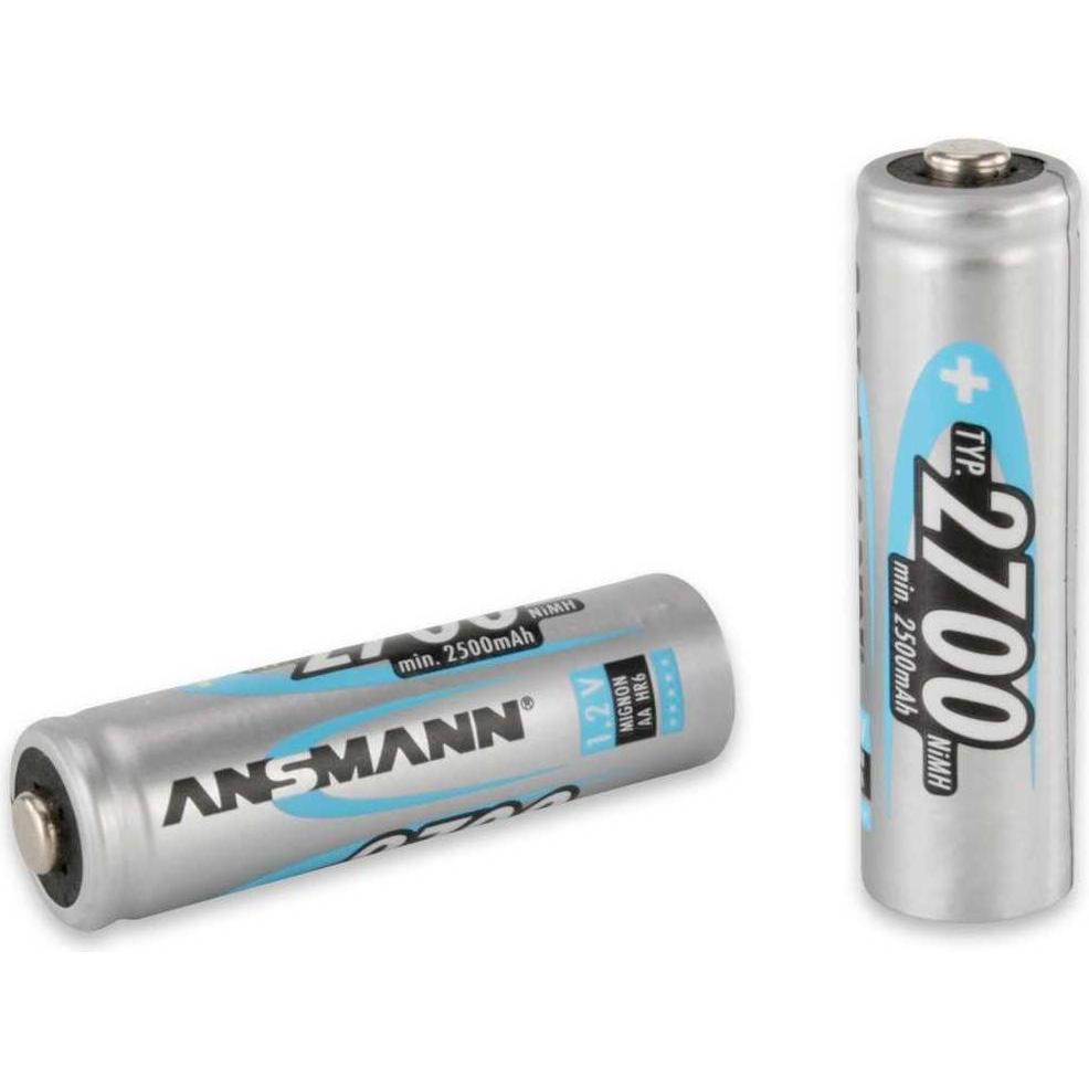 Ansmann NiMH-Akku Mignon 2700mAh 2er Blister (AA, 2700 mAh), Batterien + Akkus