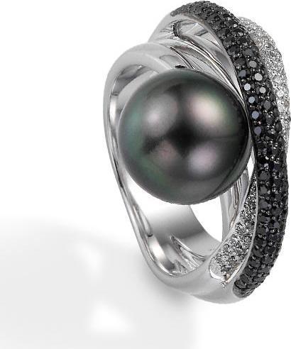 Produktbild Breuning RING - TAHITI-Z.-PERLE/Brill. 1,026 Ct. schwarz (56, 750/18 K Gold)