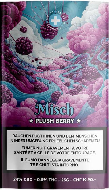 High Level Genetics Plutonium "Plush Berry" CBD MISCH (25 g, Intérieur)