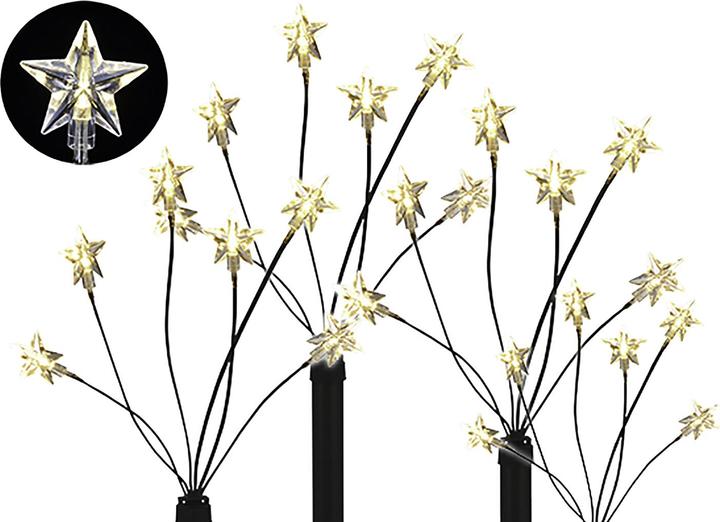 Actual product image Mojawo Set of 4 LED Garden Light Sticks with 24 Stars Battery Operated