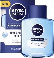 Actual product image NIVEA MEN as fluid original mild, 100ml bottle (Aftershave spray pump, 100 ml)
