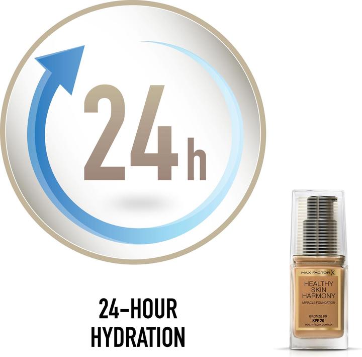 Actual product image Max Factor Healthy Skin Harmony 30 ml Pump Bottle Cream 80 Bronze (80 Bronze)