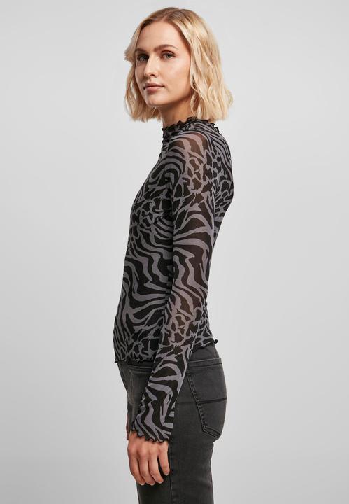 Image du produit Urban Classics Ladies AOP Mesh Turtleneck Manches longues (3XL)