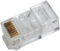Produktbild LogiLink RJ45 Stecker für Flachbandkabel, ungeschirmt Modularstecker 8P8C für Flachbandkabel, vergoldete Kont