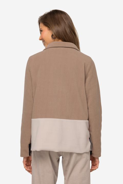 Image du produit Laurasøn Veste en polaire zippée à larges rayures color block, col rond et manches longues. Label OEKO-TEX (L)