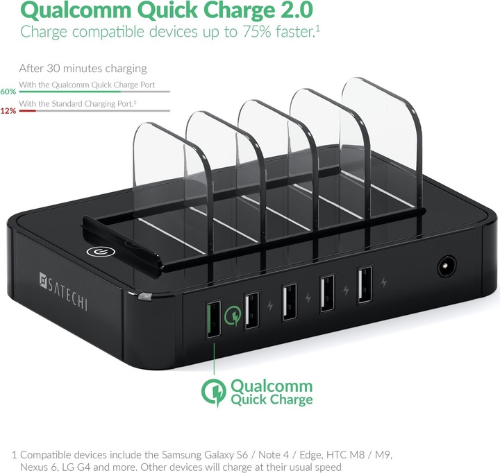 Actual product image Satechi 5-Port USB Charging Station Dock (10 W)