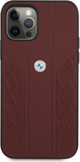 Produktbild BMW Etui BMHCP12MRSPPR iPhone 12/12 Pro 6,1" czerwony/red hardcase Leather Curve Perforate (Apple iPhone 12)