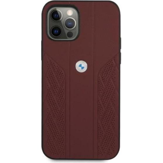 Thumbnail - BMW Etui BMHCP12MRSPPR iPhone 12/12 Pro 6,1" czerwony/red hardcase Leather Curve Perforate (Apple iPhone 12), Smartphone...