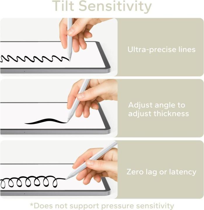 Actual product image Tech-Protect Digital Magnetic Stylus Pen 3 Magnetic for iPad Tablet - White