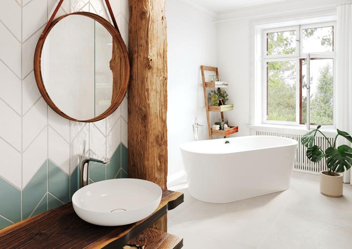 Actual product image Kaldewei Miena washbasin bowl, 3180, round, without overflow, diameter 450mm, 909306000 (572 mm, 551 mm)