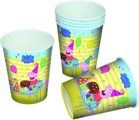 Actual product image Tib Party Cups Peppa Pig Rainbow (6x)