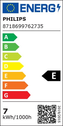 Energy Label Philips LED (E14, 6.50 W, 806 lm, 1 x, E)