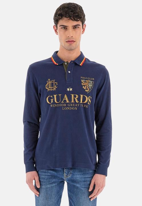 Produktbild La Martina Poloshirt Langarm-Poloshirt regular fit Westin mit Logo-Details (XL)