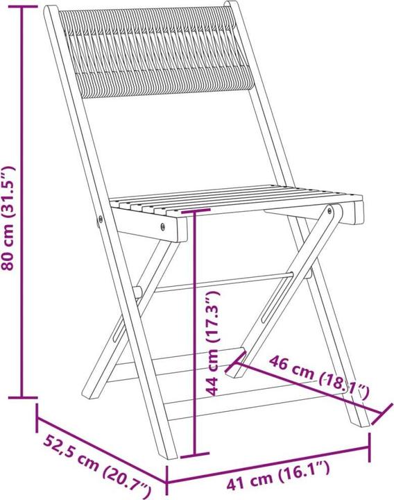 Produktbild vidaXL Bistrostuhl